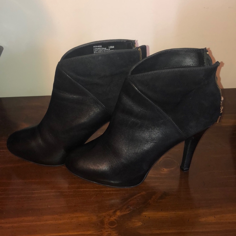 Black heel booties